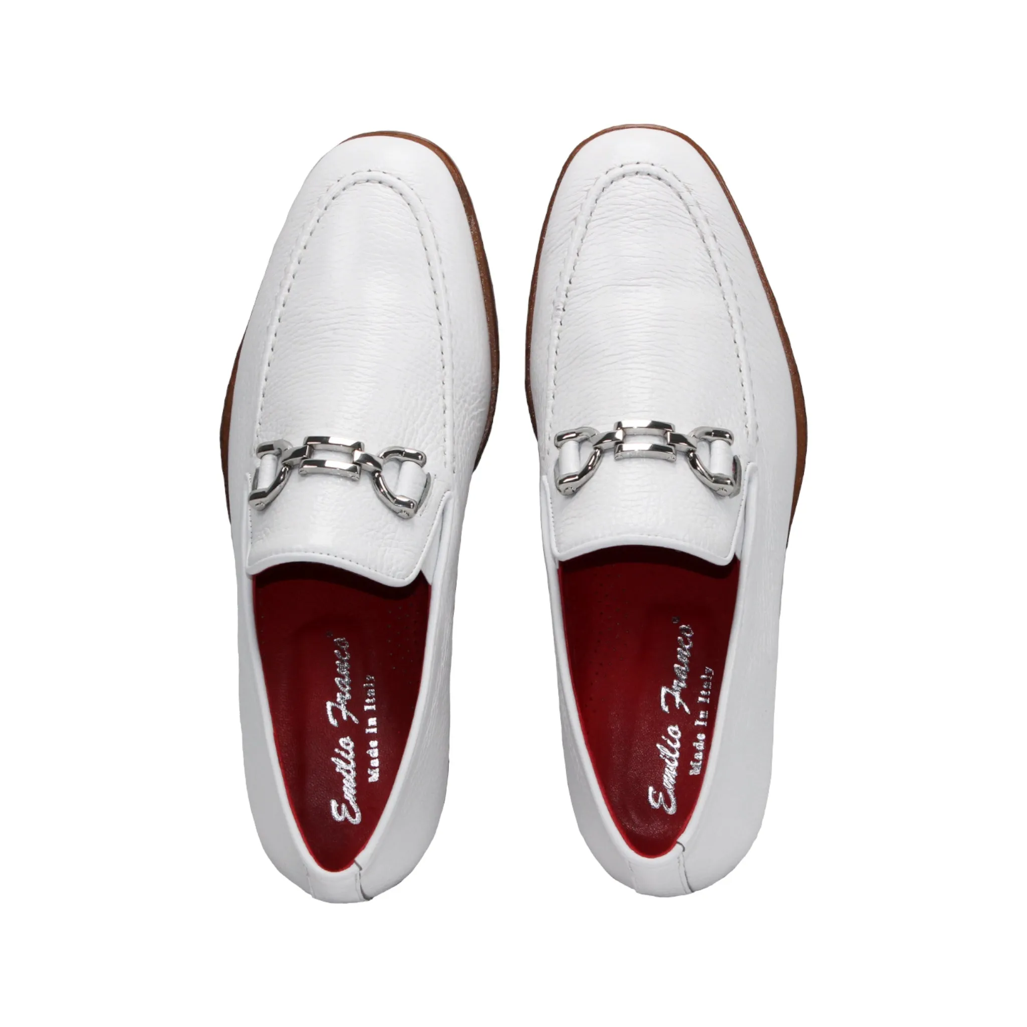 Emilio Franco "Edgardo" White Shoes Sweat Resistant Frequent Travelers