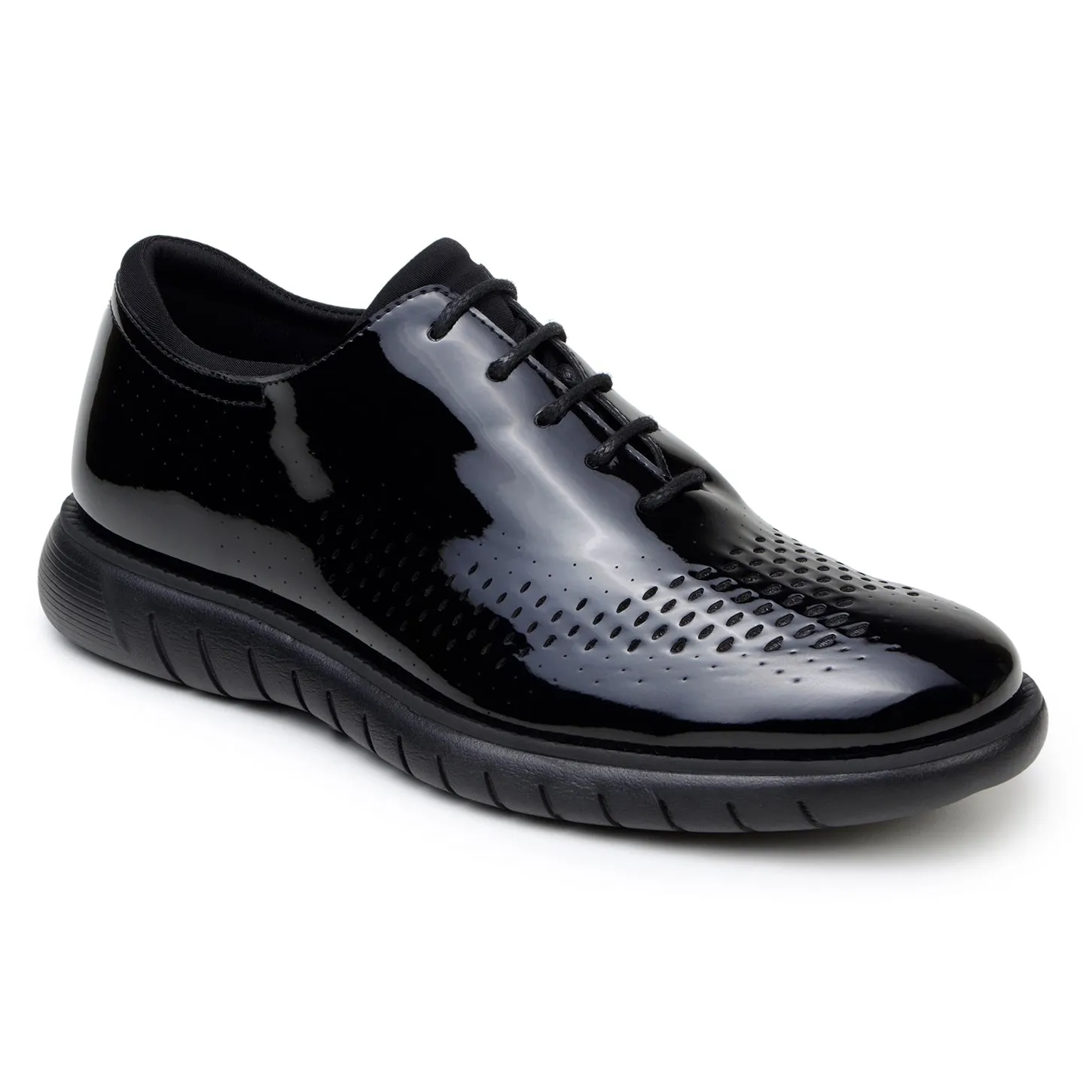 Leather Belvedere Black Polished Patent Leather Formal Sneaker