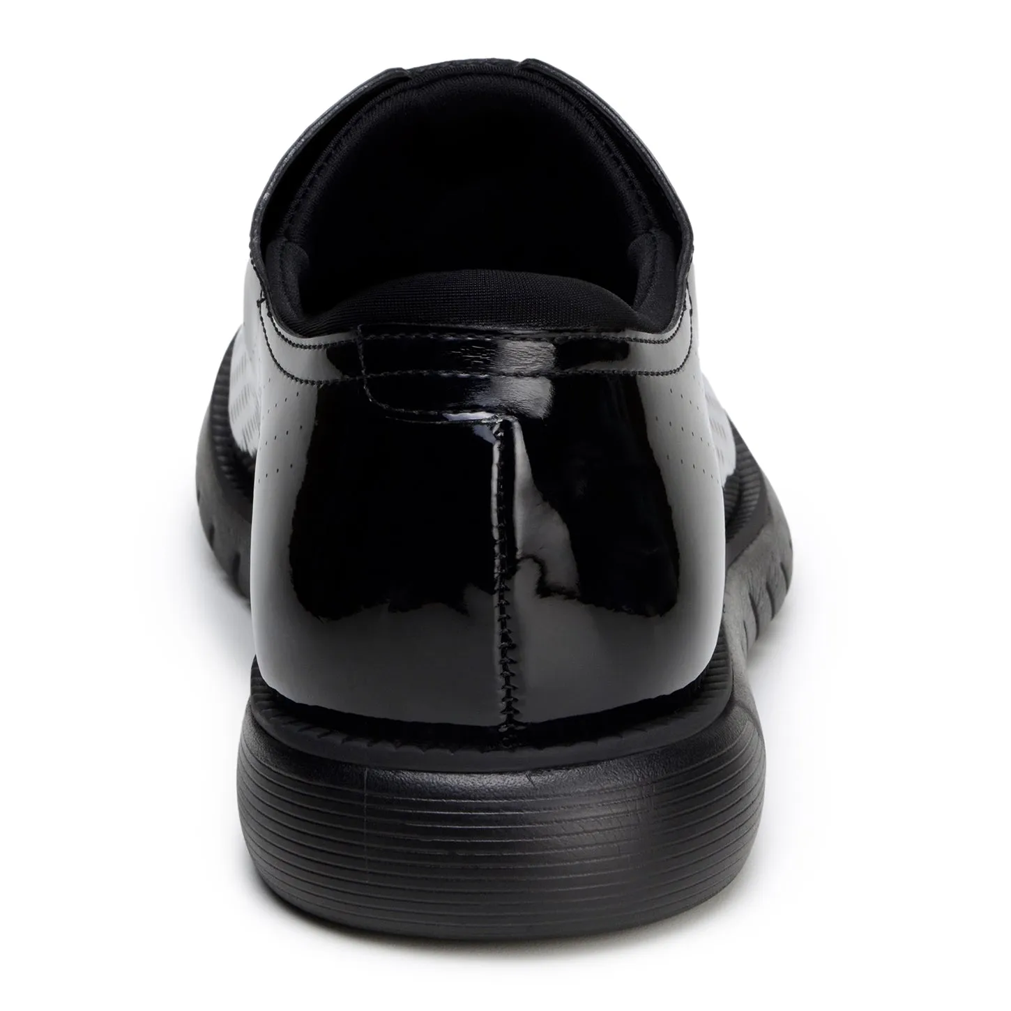 Belvedere Black Polished Patent Leather Formal Sneaker Round Edge