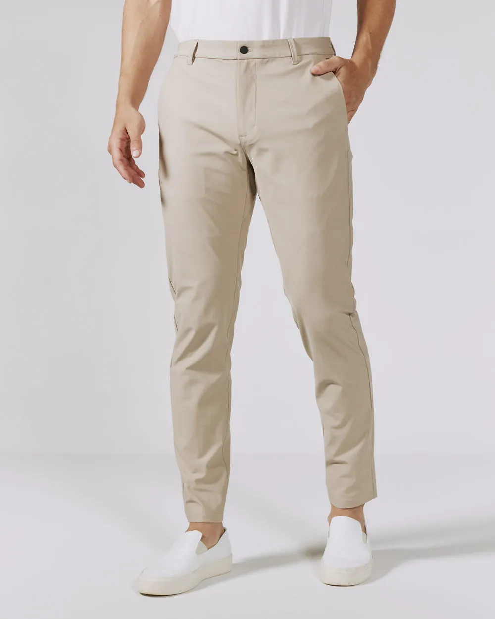 7 Diamonds Infinity Athletic Fit Chino Pant in Khaki Active Utility Cozy Essentials