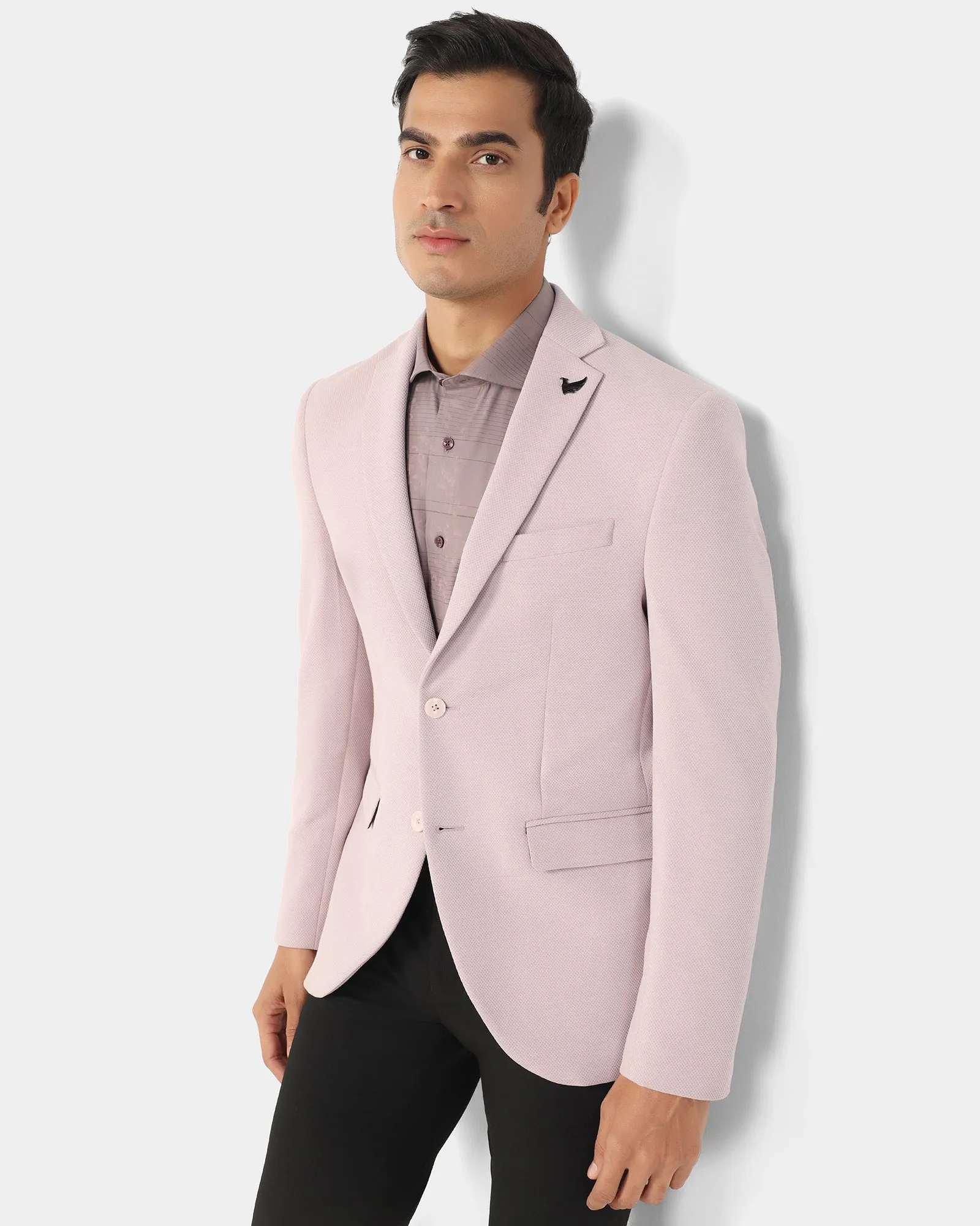 SeamlessBonding Bonded seams Formal Pink Textured Blazer - Revlon