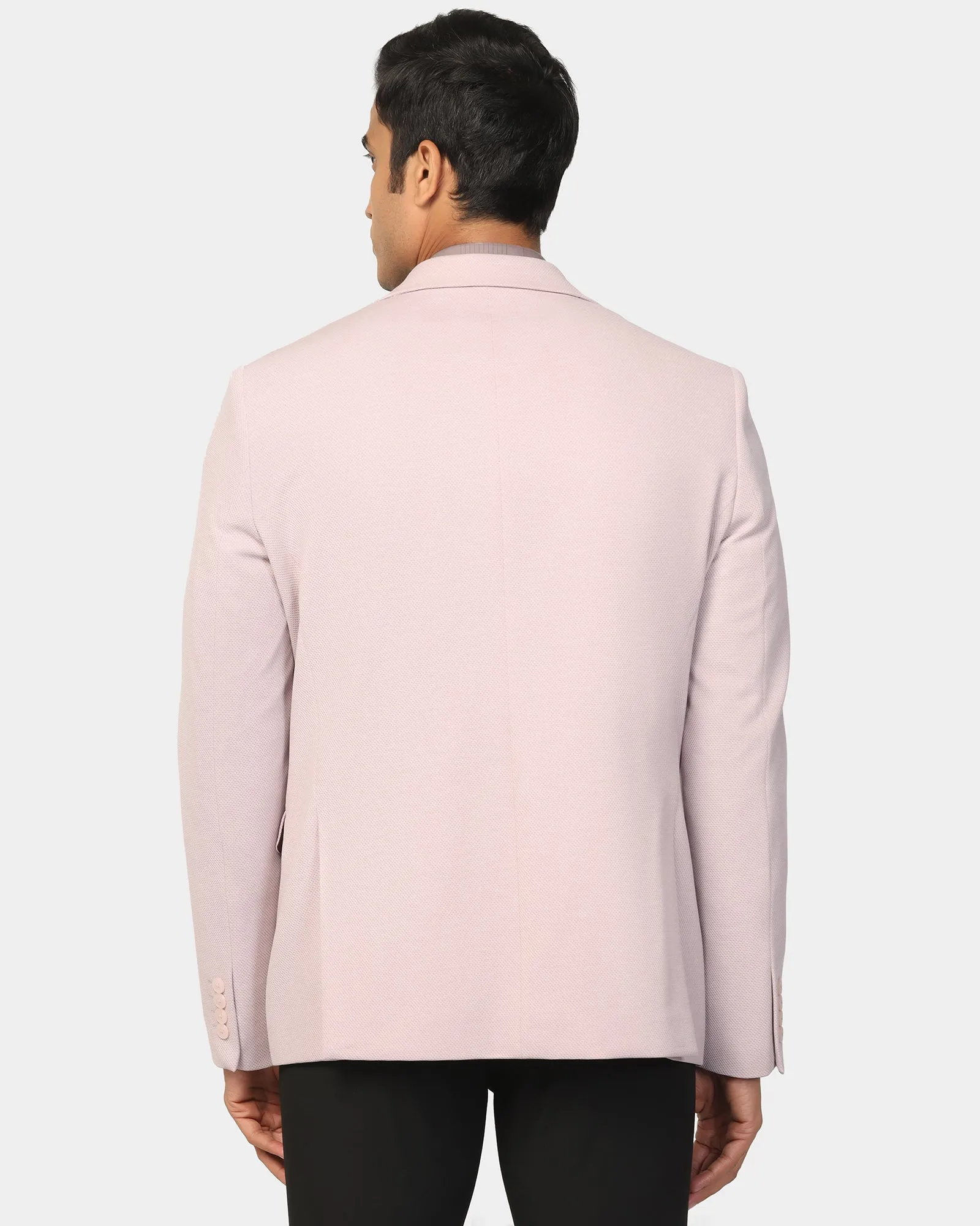 Formal Pink Textured Blazer - Revlon Polished Look Winter Outerwear