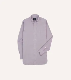 Customizable Option Sustainable production Lilac Pinpoint Oxford Cotton Cloth Button-Down Shirt