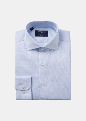 Greenwich Light Blue Grid Shirt Striped style