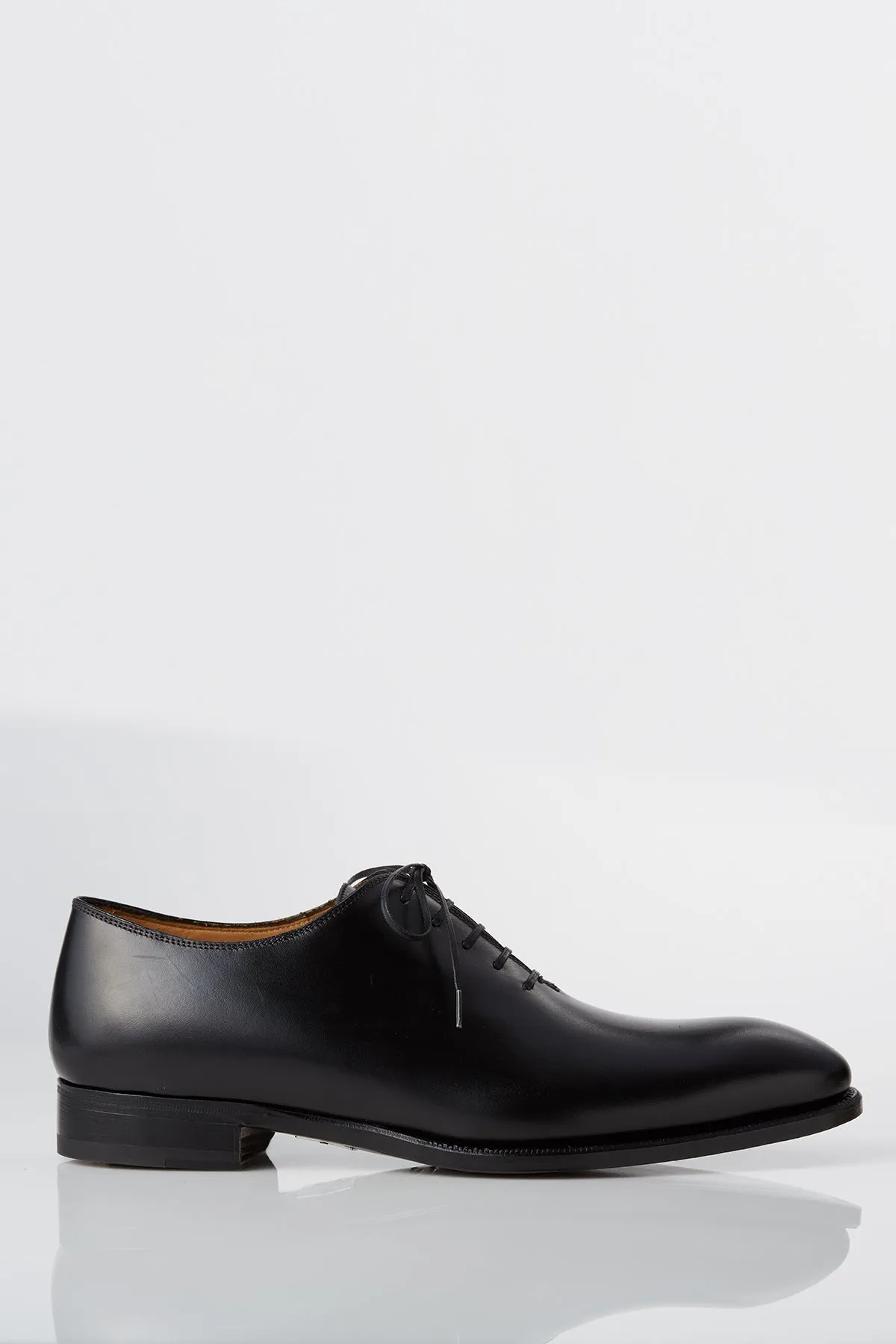 David August Leather Whole Cut Dress Shoe in Black Autumn Tone