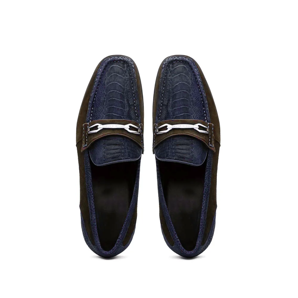 Hugo Ostrich Navy / Brown Center Walk