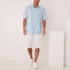Inserch SS Linen Shirt SS717-00183 Blue Mist Luxury Mood Streetwear Style