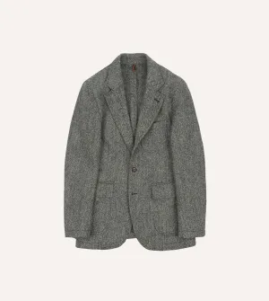 Grey Herringbone Harris Tweed Games Blazer Mk. VII Fashion Trend Double stitching