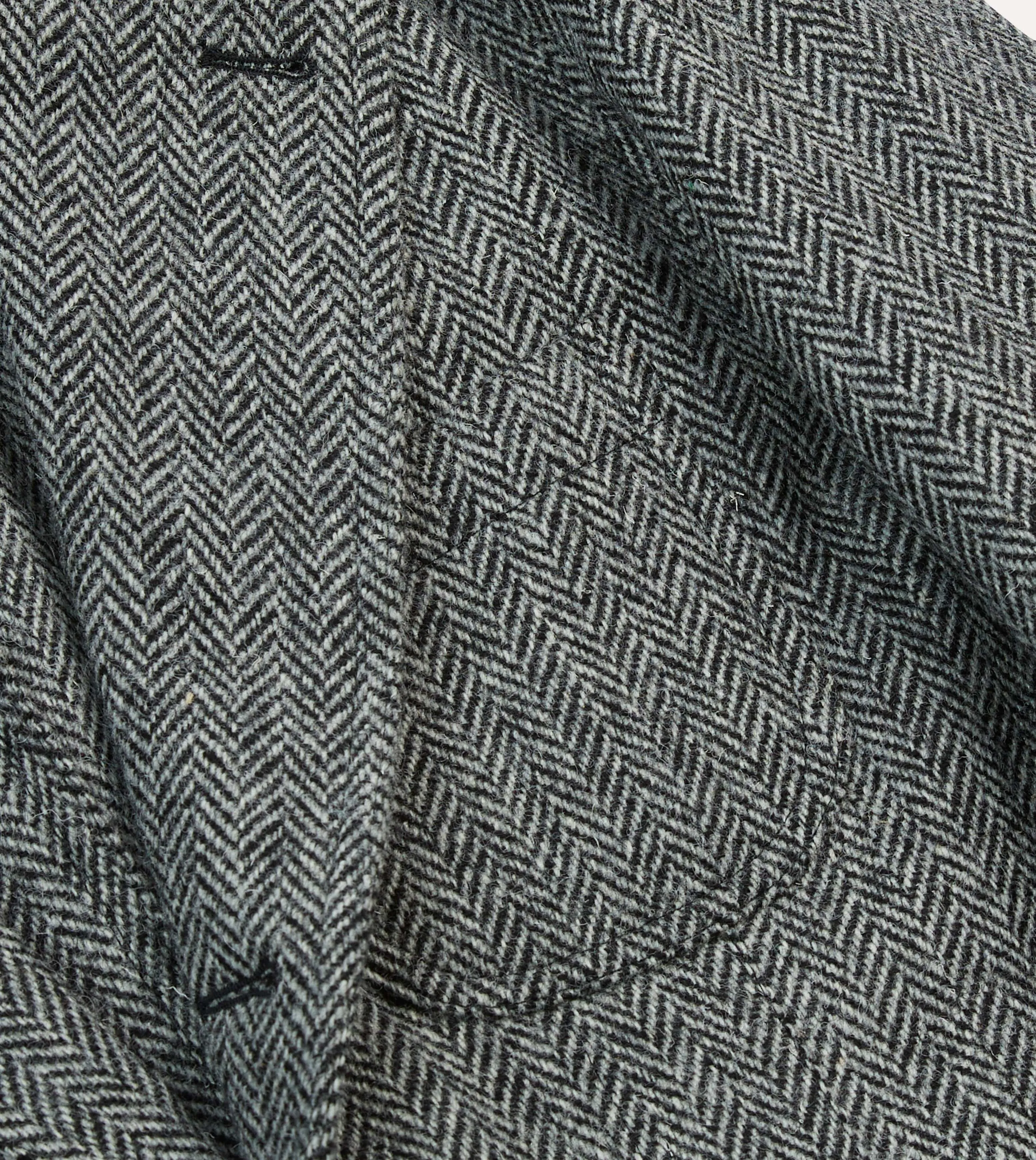 Grey Herringbone Harris Tweed Games Blazer Mk. VII Odor Resistant Lining