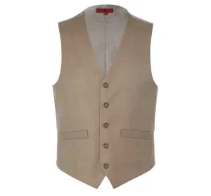 Renoir Regular Fit Suit Vest in Taupe FlexibleFit