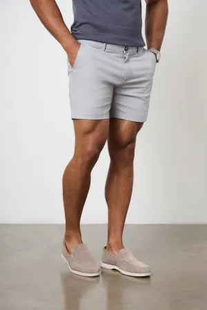 Athletic Fit Chino Shorts 5" in Pale Grey Cozy Fit