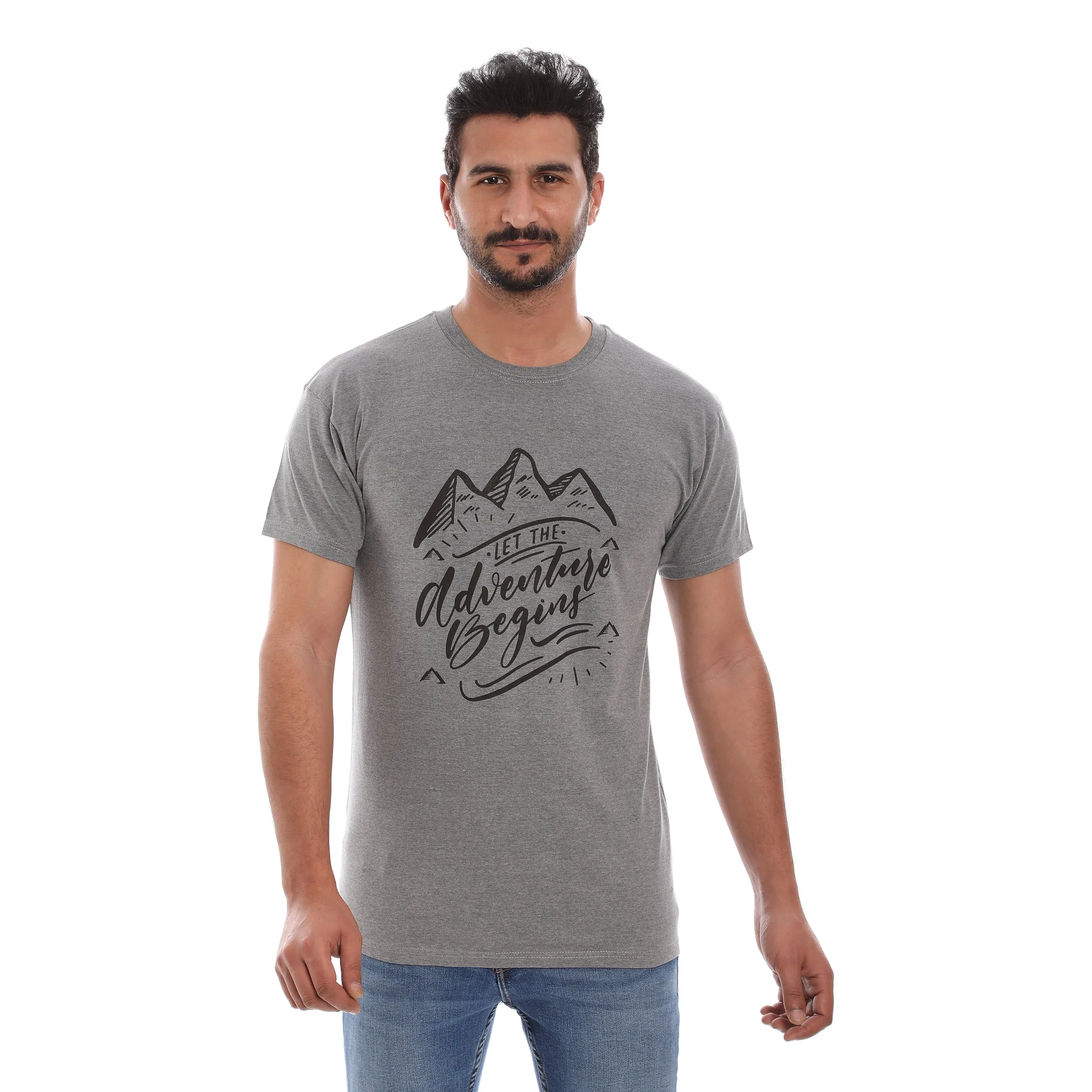 Fuzz Free Surface Weekend Smart Look ADVENTURE COTTON RICH GREY SHORT SLEEVE CREW NECK