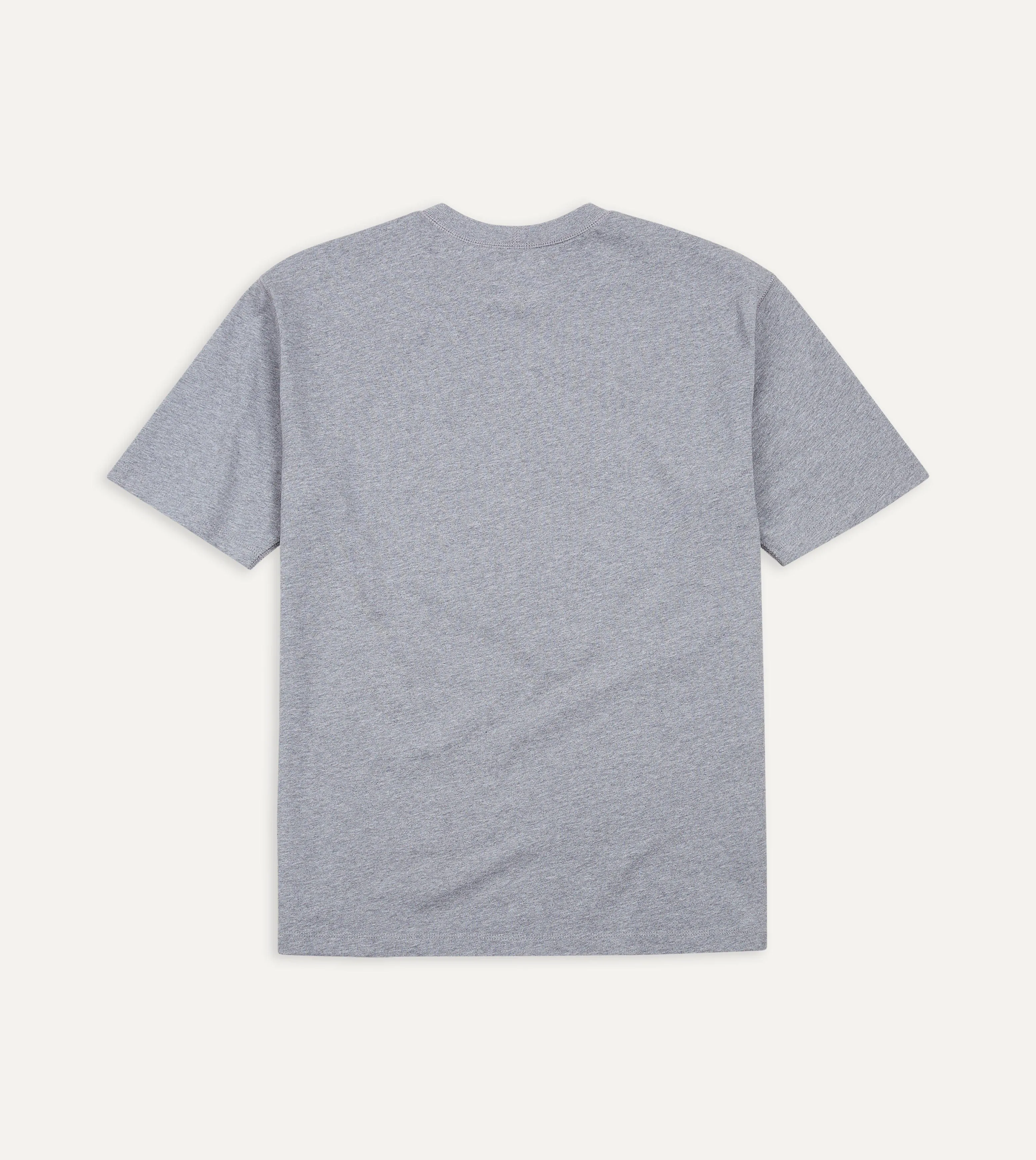 Simple Style Grey Cotton Crew Neck Hiking T-Shirt