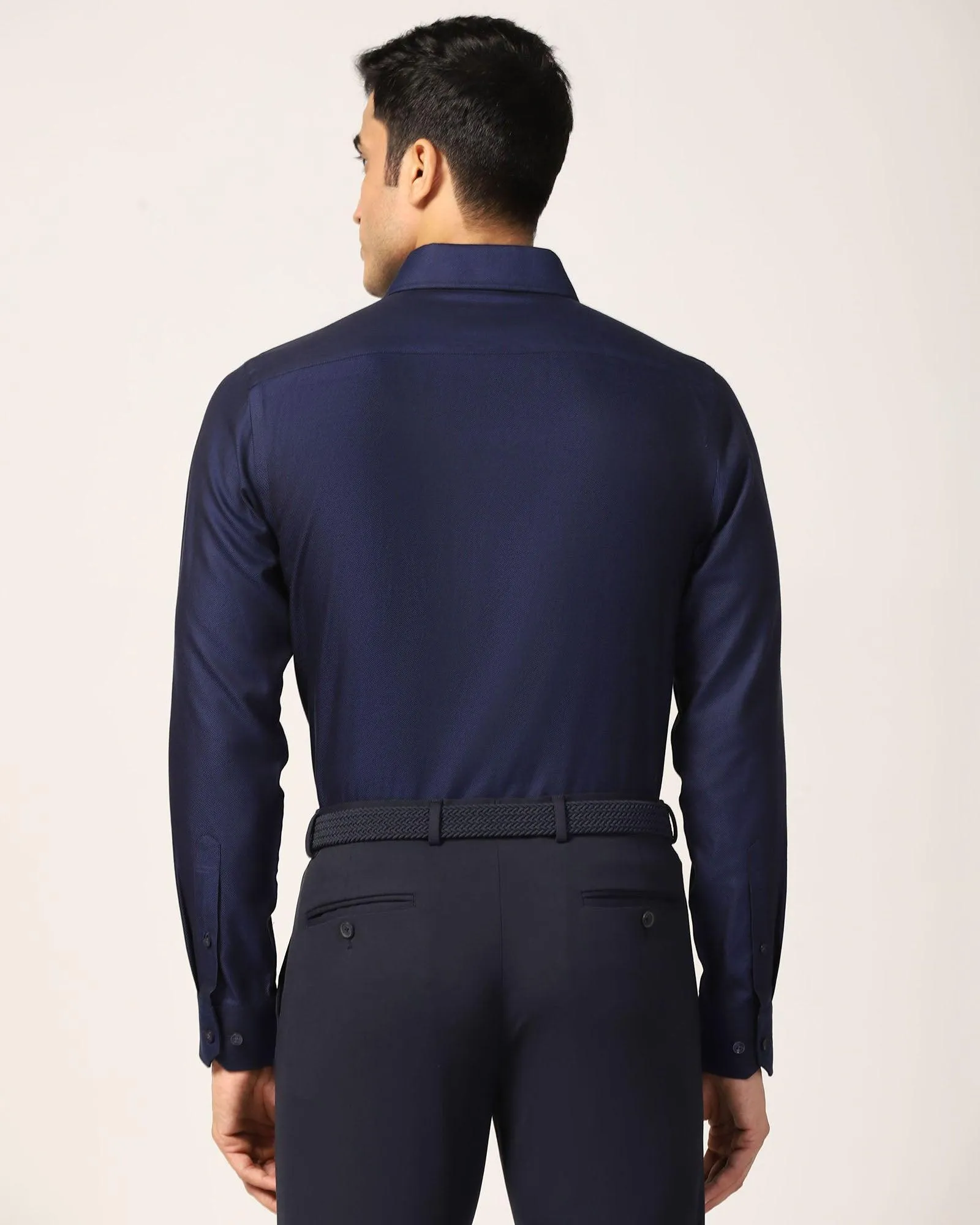 Temp Tech Formal Navy Solid Shirt - Antony Local Favorite Eco Dye Technique