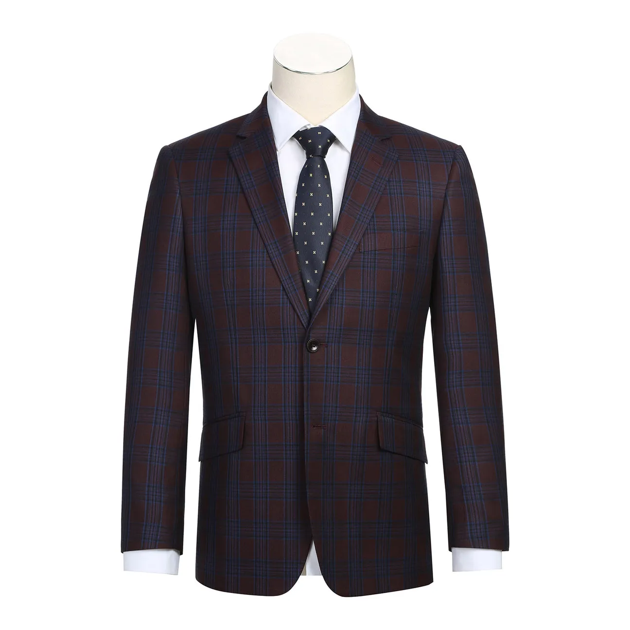 Alessandro Vitello by Renoir New Slim Fit Burgundy Blazer 294-24 Trail To Town