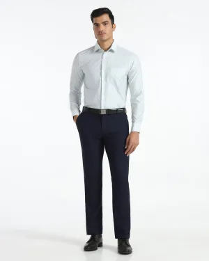 Slim Comfort B-95 Formal Navy Textured Trouser - Campbell Denim finish