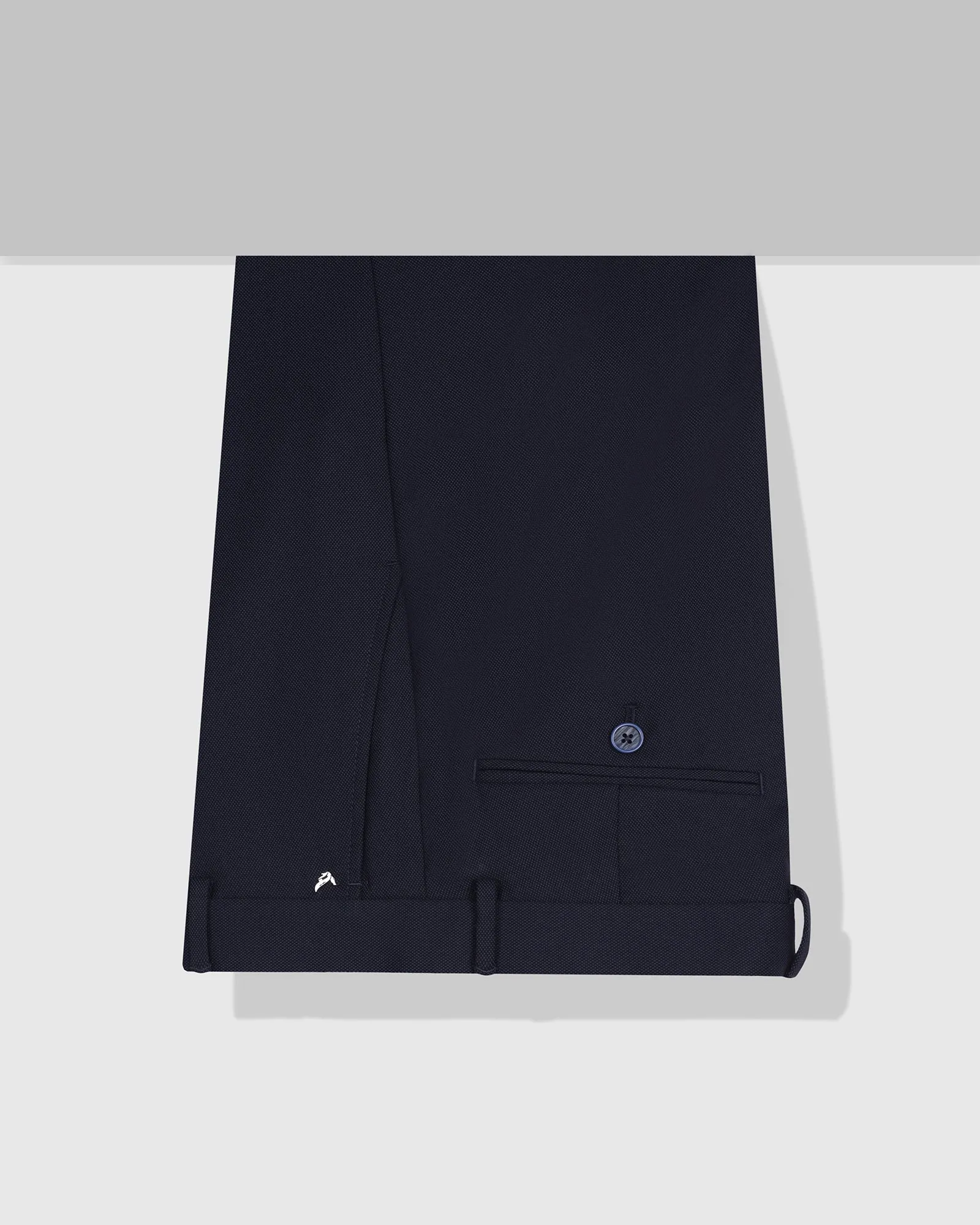 Durable Comfort Slim Comfort B-95 Formal Navy Textured Trouser - Campbell