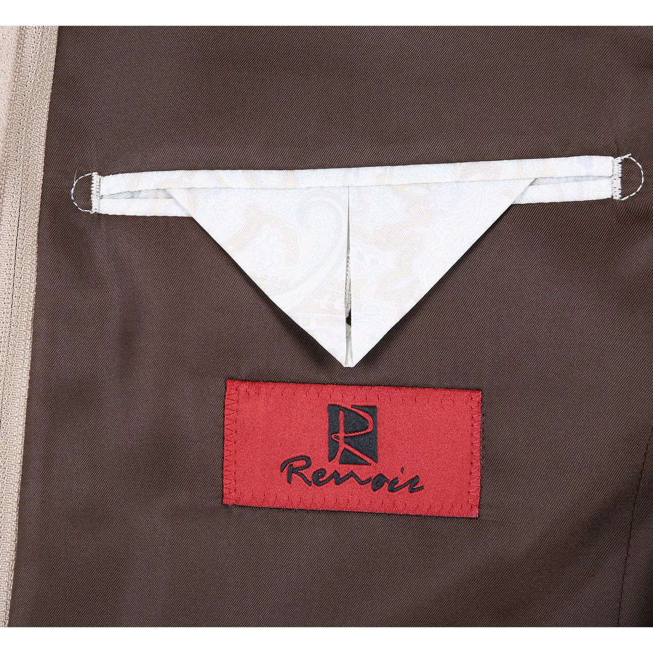 Alessandro Vitello by Renoir New Slim Fit Bib Brown Blazer 294-40 Snag Free Zipper Technology