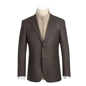 Auxiliary Attachment Points Alessandro Vitello by Renoir New Slim Fit Bib Brown Blazer 294-40
