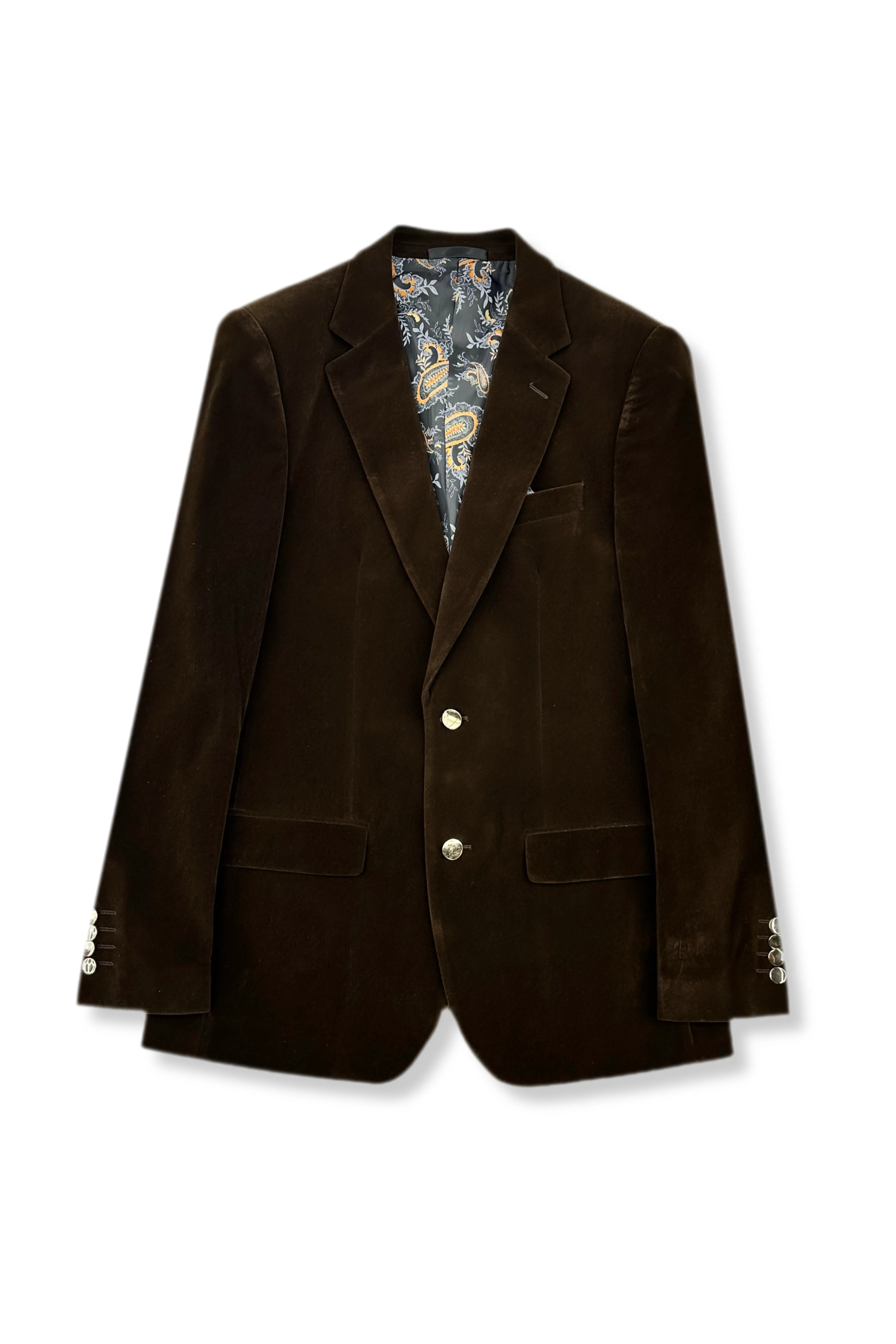 Kenmark Velvet Blazer Textured Finish Elastic Binding