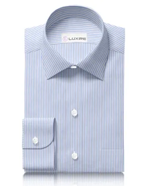 Light Blue University Stripes Oxford Runway Inspired Subtle Print