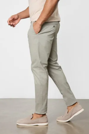 TearResistantMaterial No Fuss Fit Athletic Fit Cotton Stretch Chino Pants in Soft Khaki