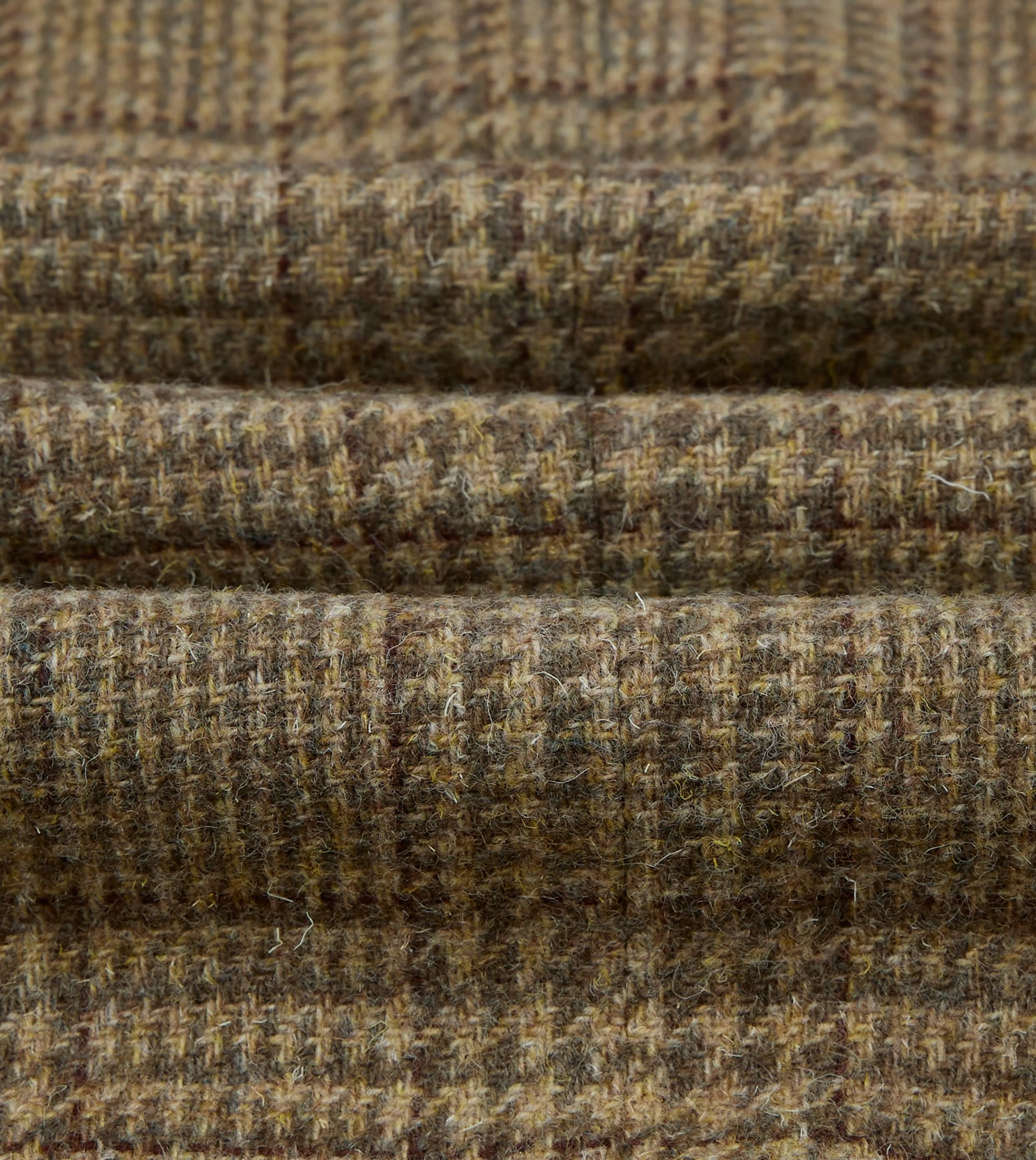 Abrasion resistant All Season Compatibility Beige Prince of Wales Check Tweed Blazer