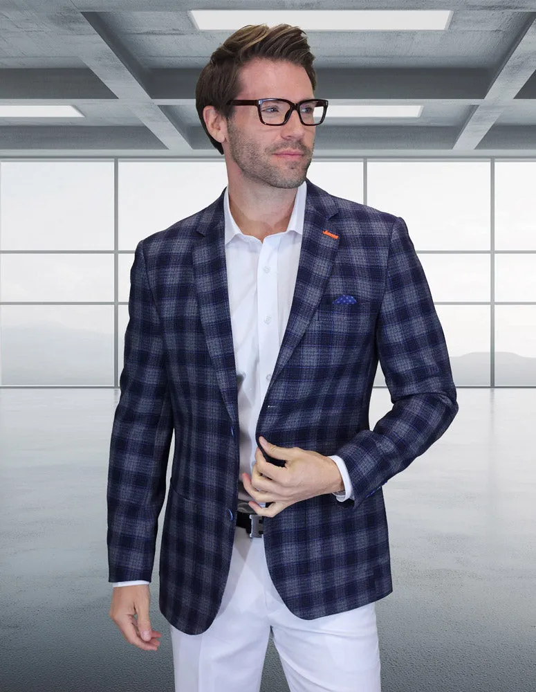 ELLSWORTH GRAY PLAID MODERN FIT BLAZER Weather resistant