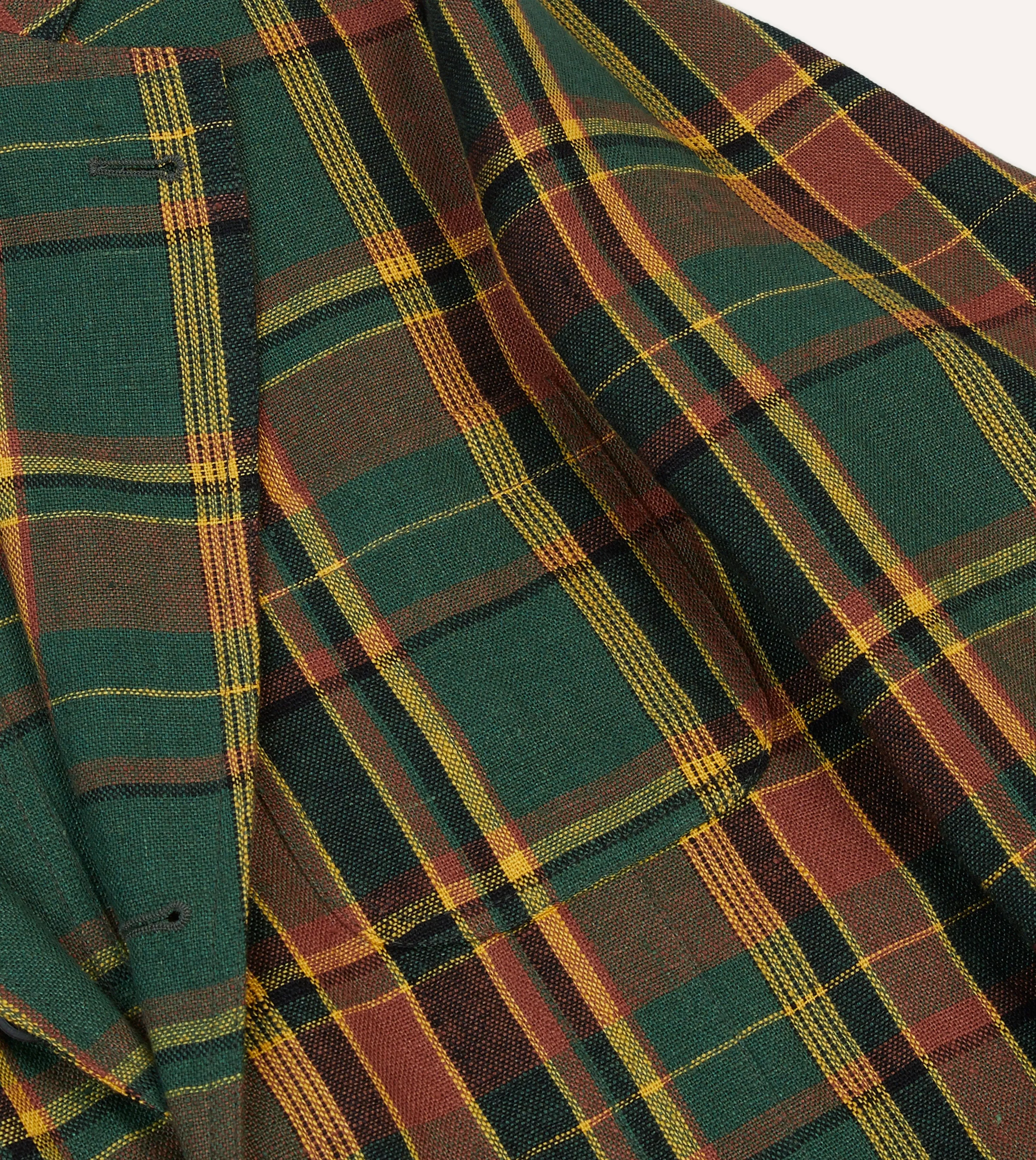 Green Linen Madras Check Games Blazer Mk. I EcoFriendly Dye