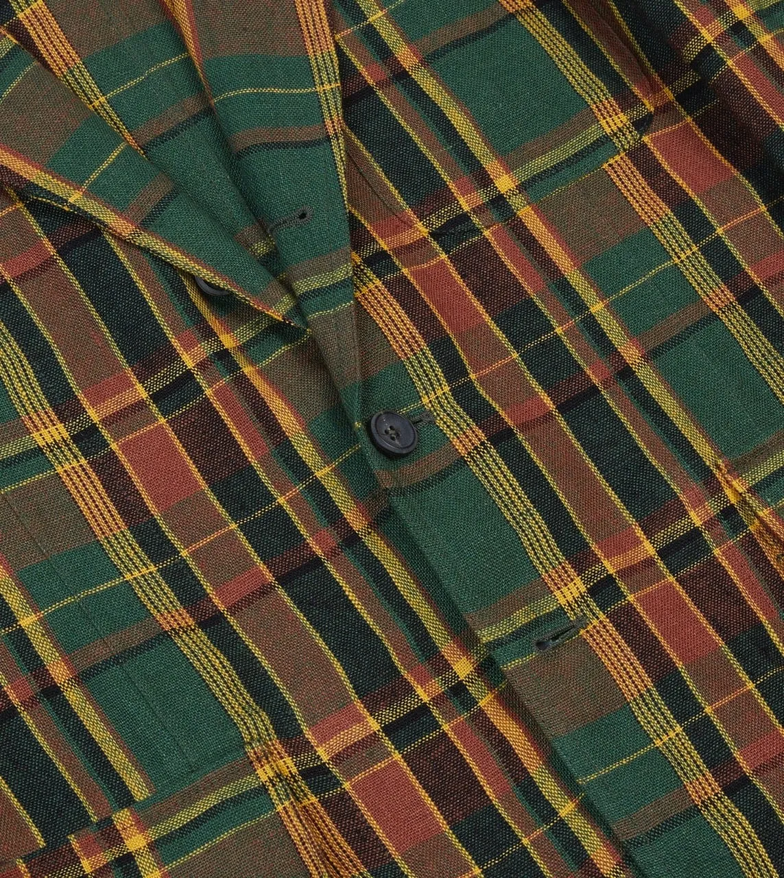 Green Linen Madras Check Games Blazer Mk. I QuickRelease Buckles Friction Resistant