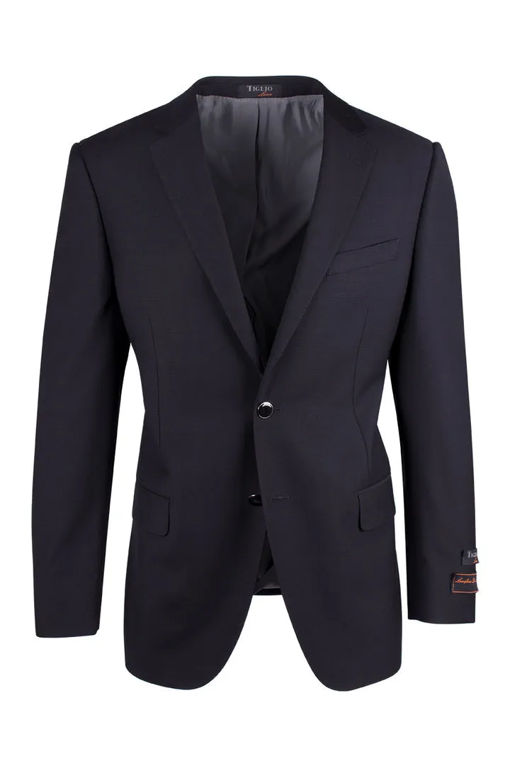Sleek Utility Tiglio Luxe Black Dolcetto Modern Fit, Pure Wool Jacket TIG1001