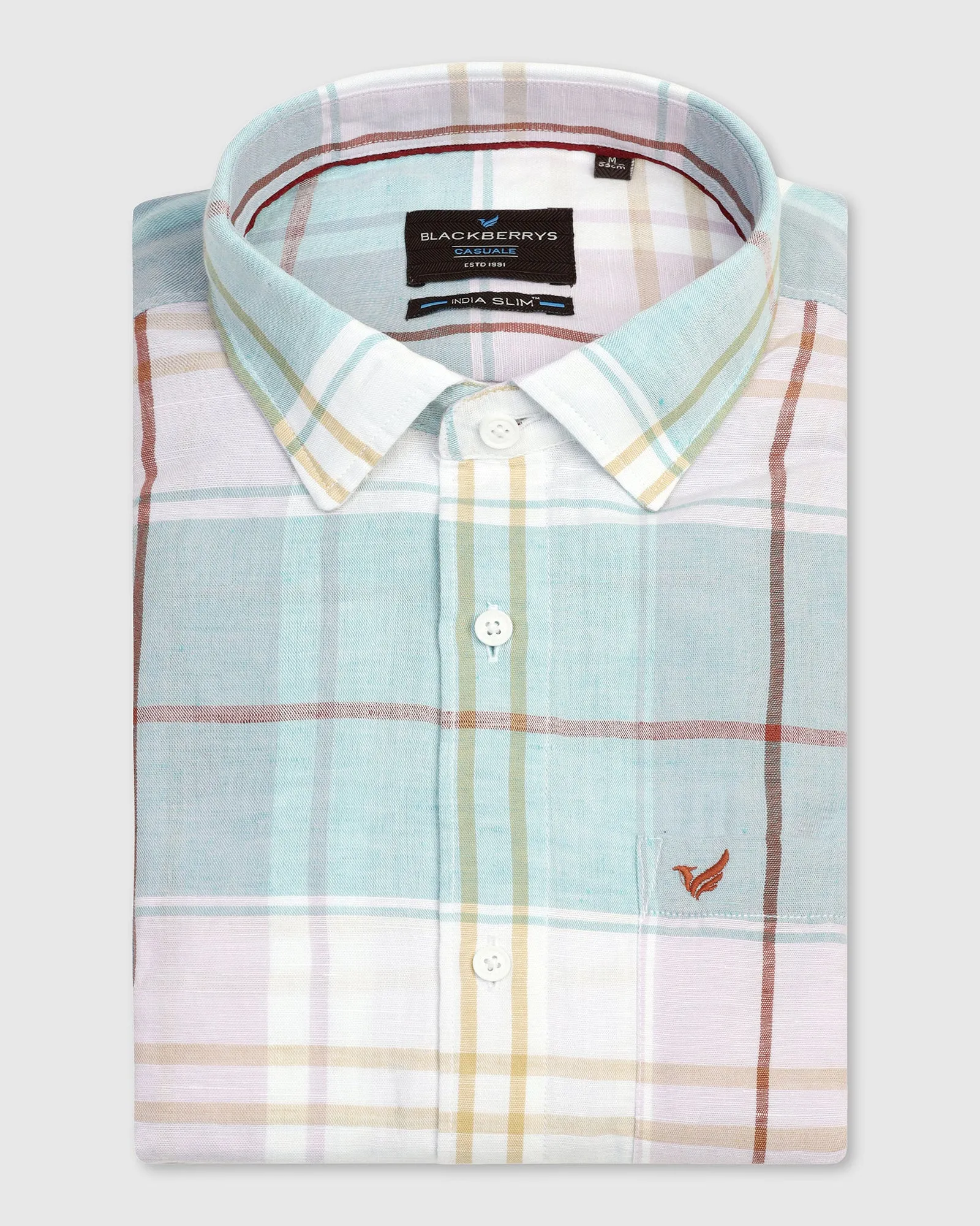 Linen Casual Pink Check Shirt - Walken Non Iron Fabric