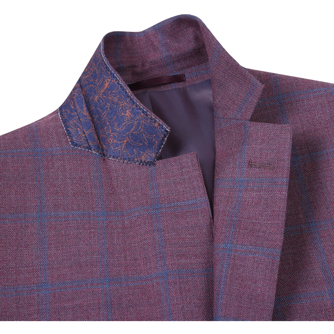 Alessandro Vitello by Renoir New Slim Fit Wool Amaranth Blazer 565-17 Softshell Material