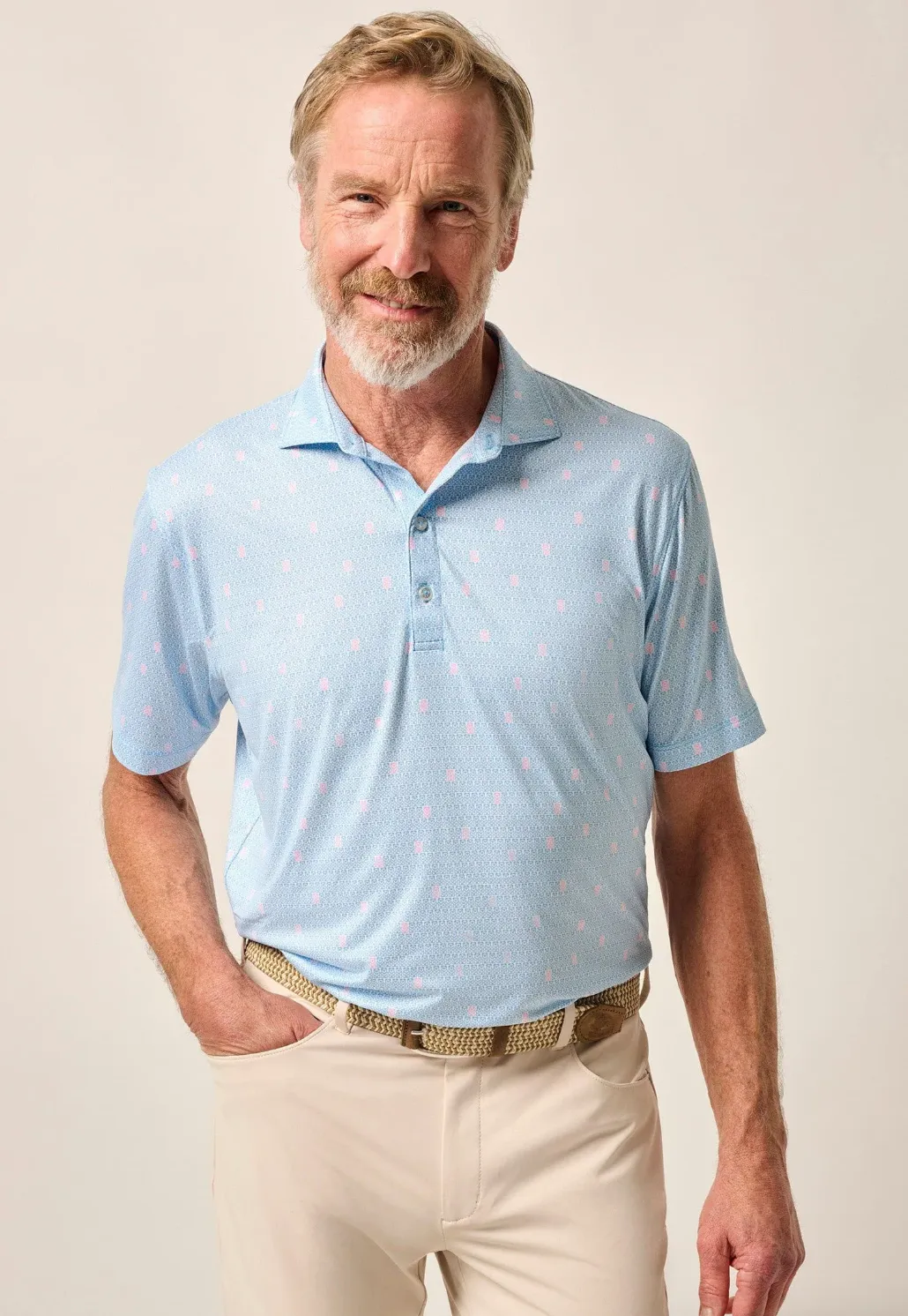 Reinforced Collar Stay Bears Featherweight Polo