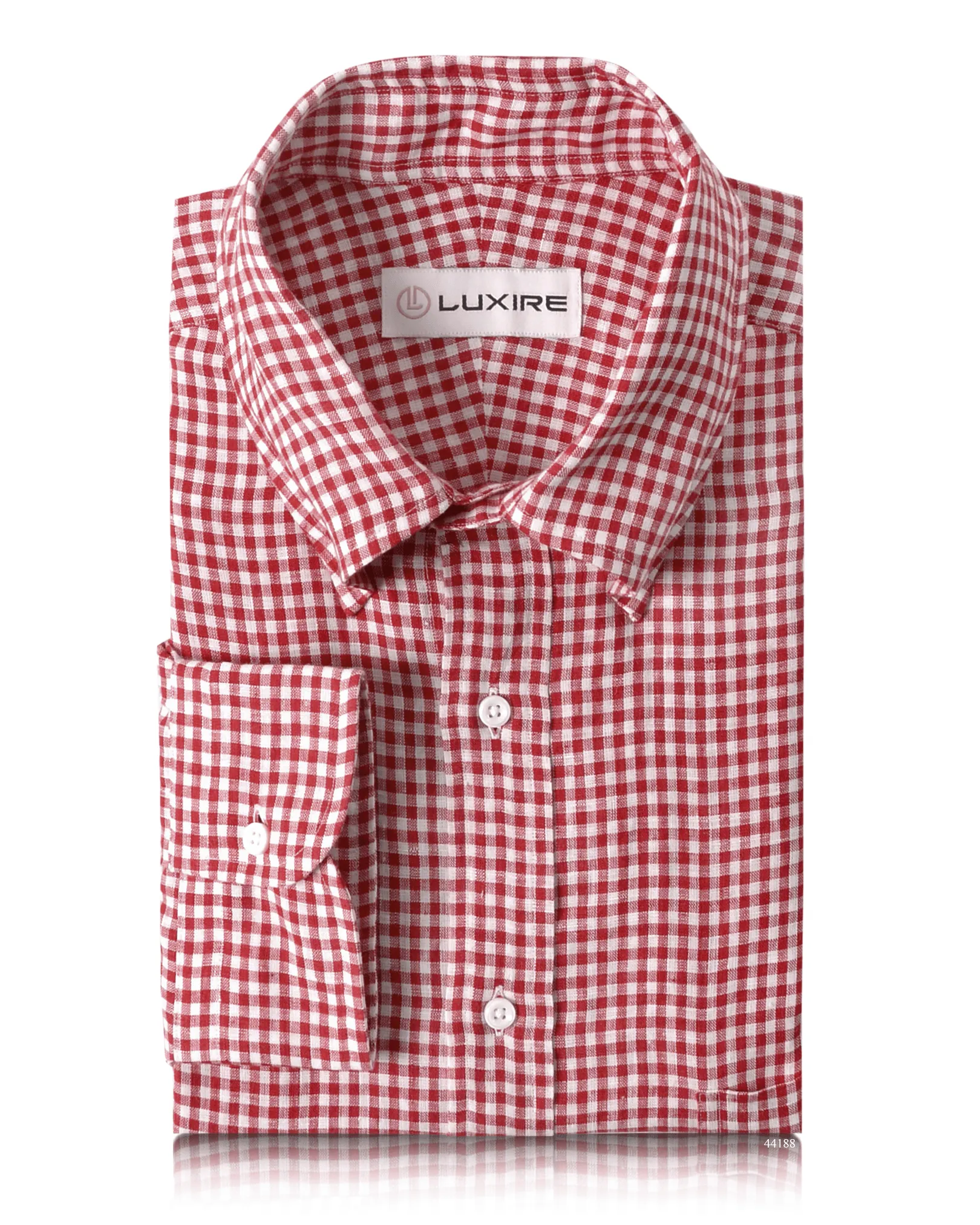 Stylish Dress Thermal regulation Linen:Red Gingham Checks