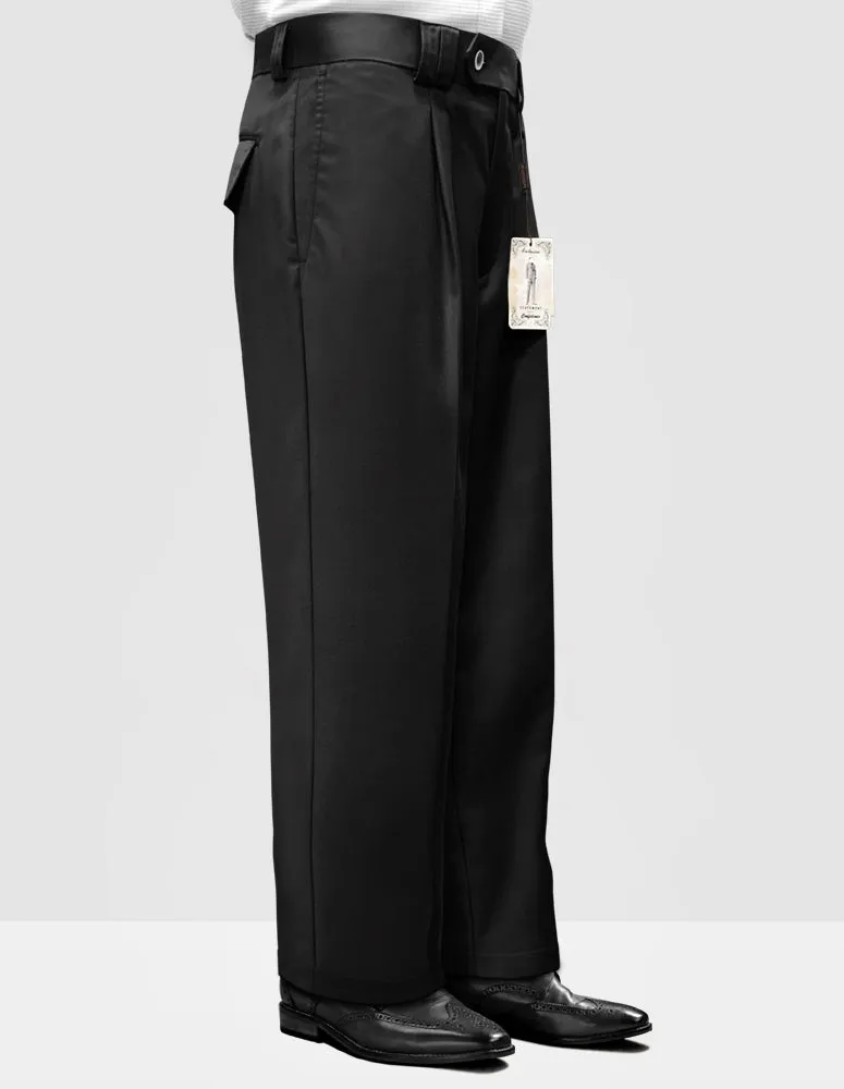 BLACK WIDE LEG DRESS PANTS Button front Chilly Weather Wear