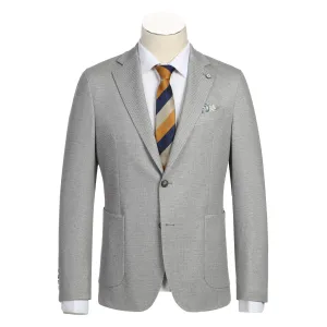 Pattern Print Pellagio Gray Men's Half Canvas Blazer PS23-2