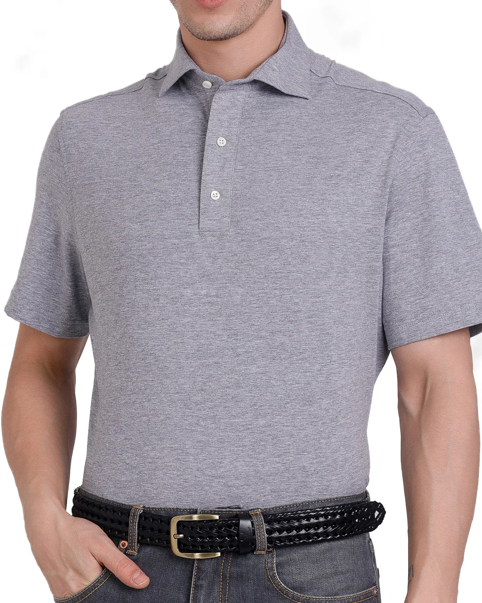 Sophisticated Look EZS Grey Soft Polo