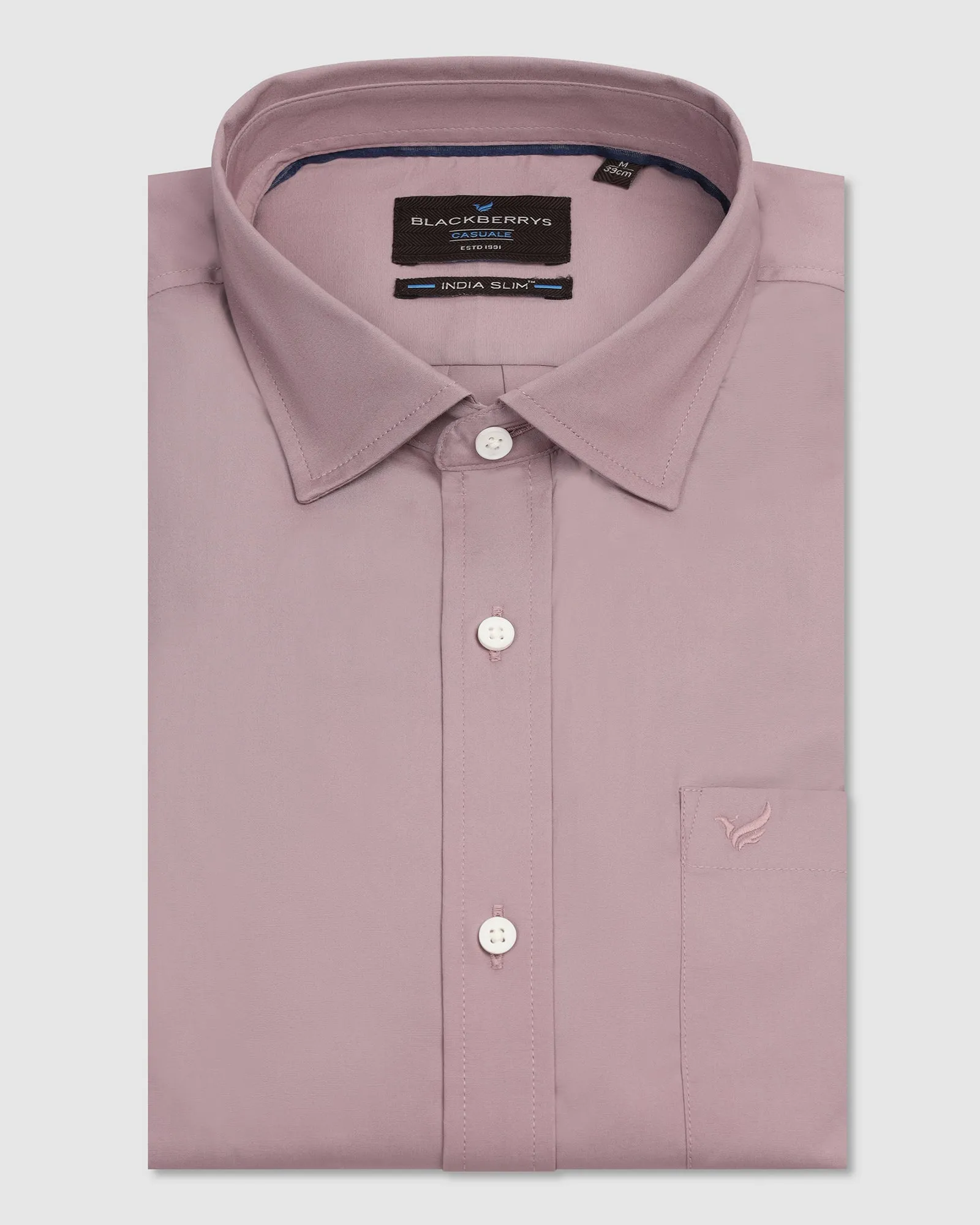 Casual Dusty Pink Solid Shirt - Lujo Indoor Comfort