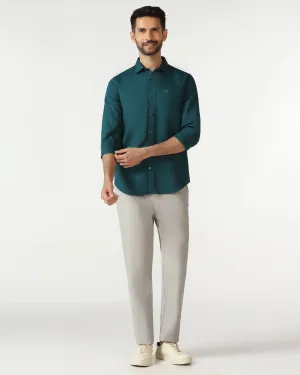 Grey Solid Khakis - Taurus Slim Fit Wear