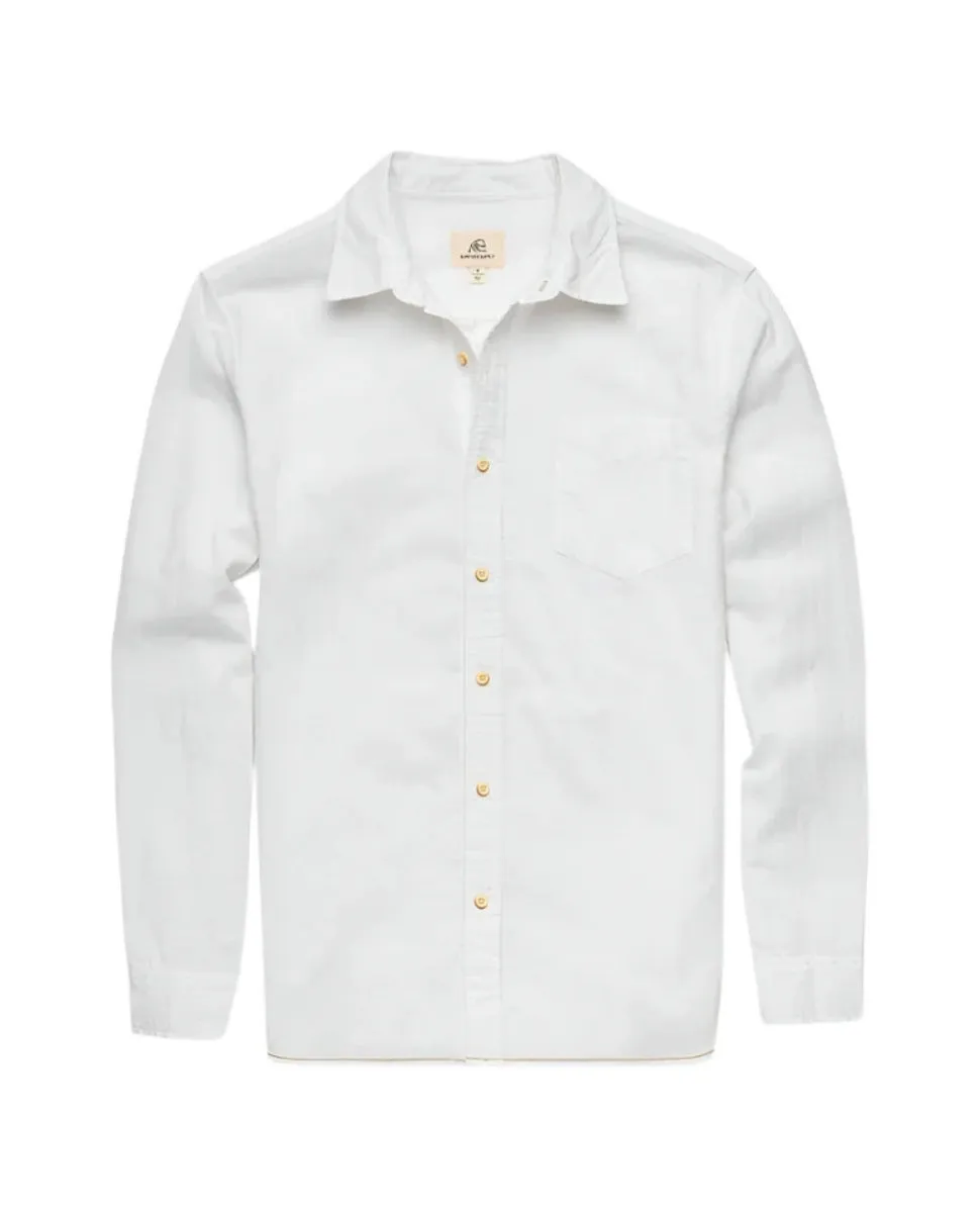 Brian Cotton Shirt - White StretchWaistband