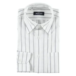 White and Navy Multi Stripe Carter Shirt Bright Color