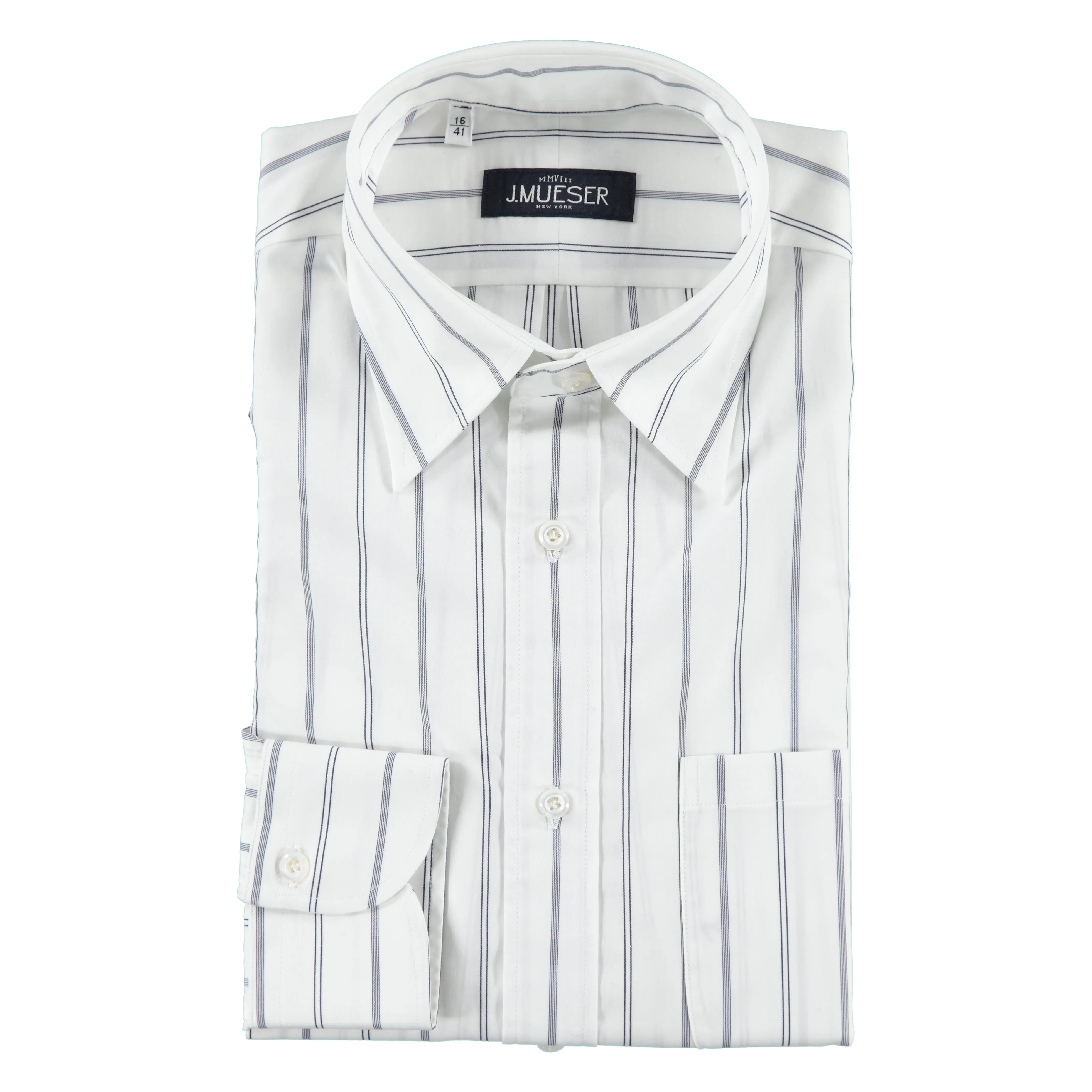 Gentle Glow Bio Glow White and Navy Multi Stripe Carter Shirt