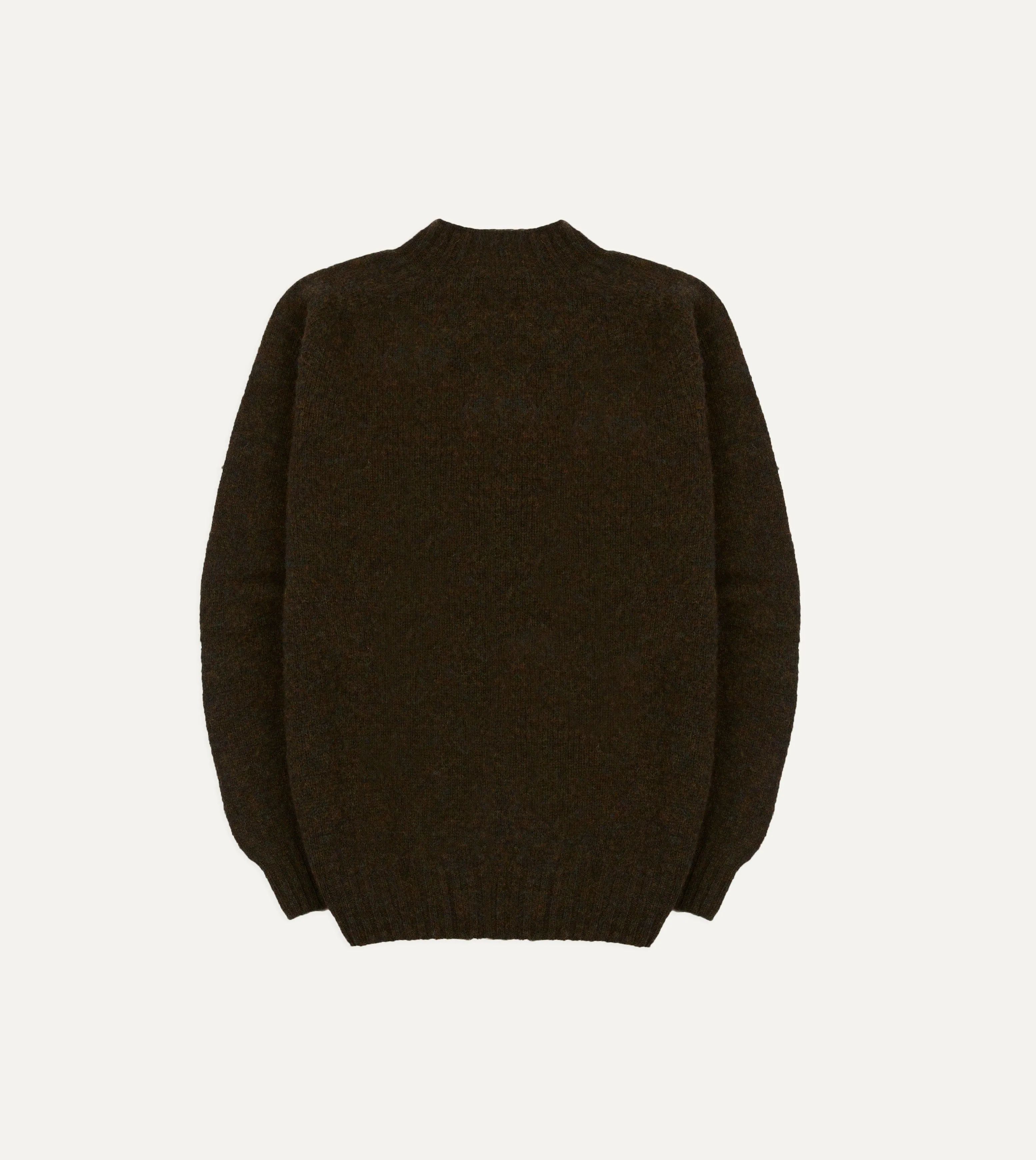 Tale Core Metro Mode Brown Brushed Shetland Mock Neck Jumper