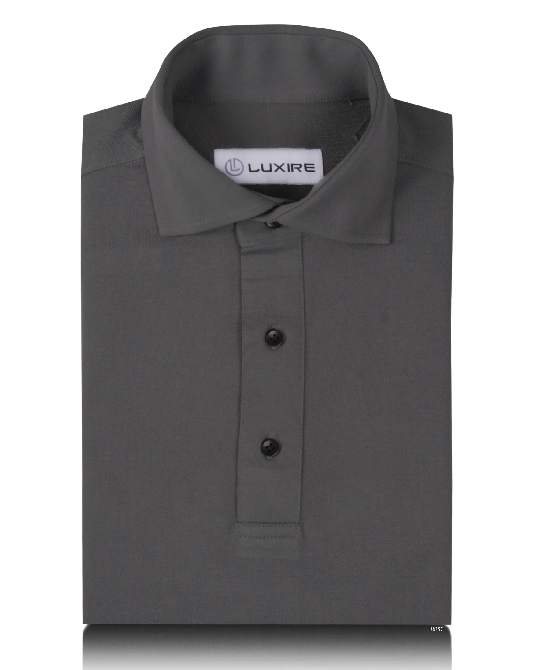 Ash Grey Soft Polo T-Shirt Luxe Apparel Elegant Style