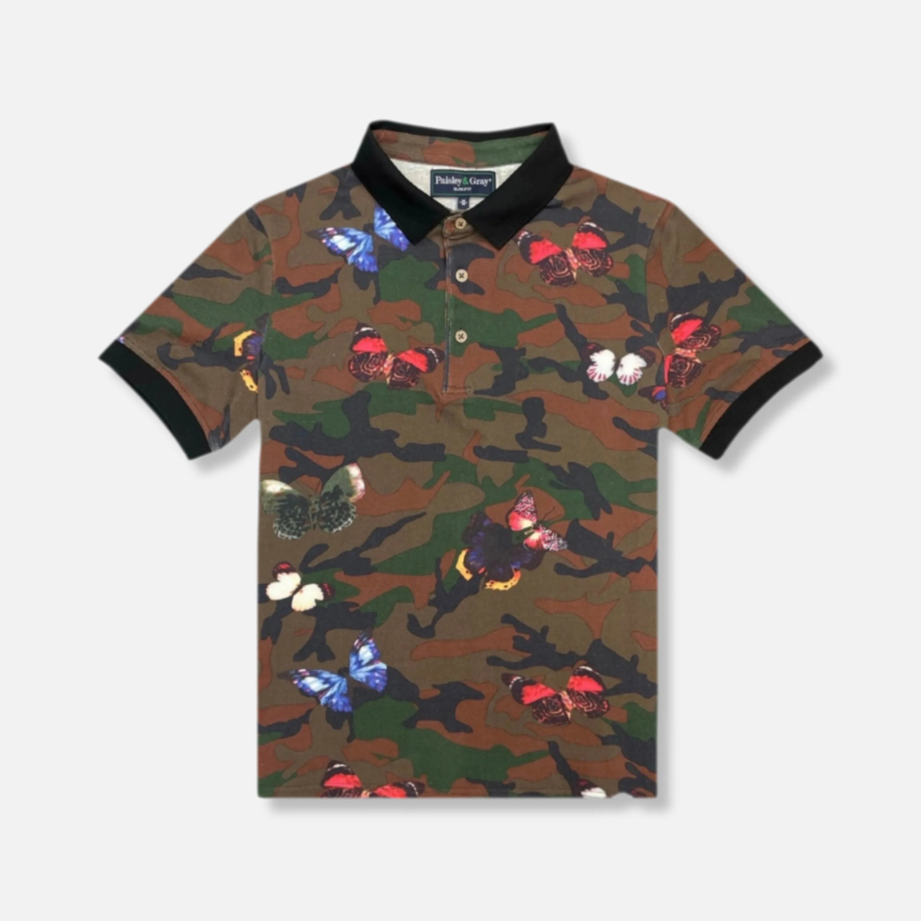Pecos Camo Pique Polo Cotton Blend