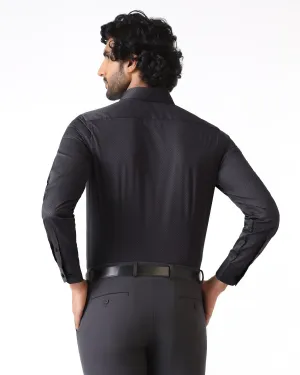 Wrinkle Free Care Wrinkle Resistant Finish Charcoal Textured Shirt - Regard