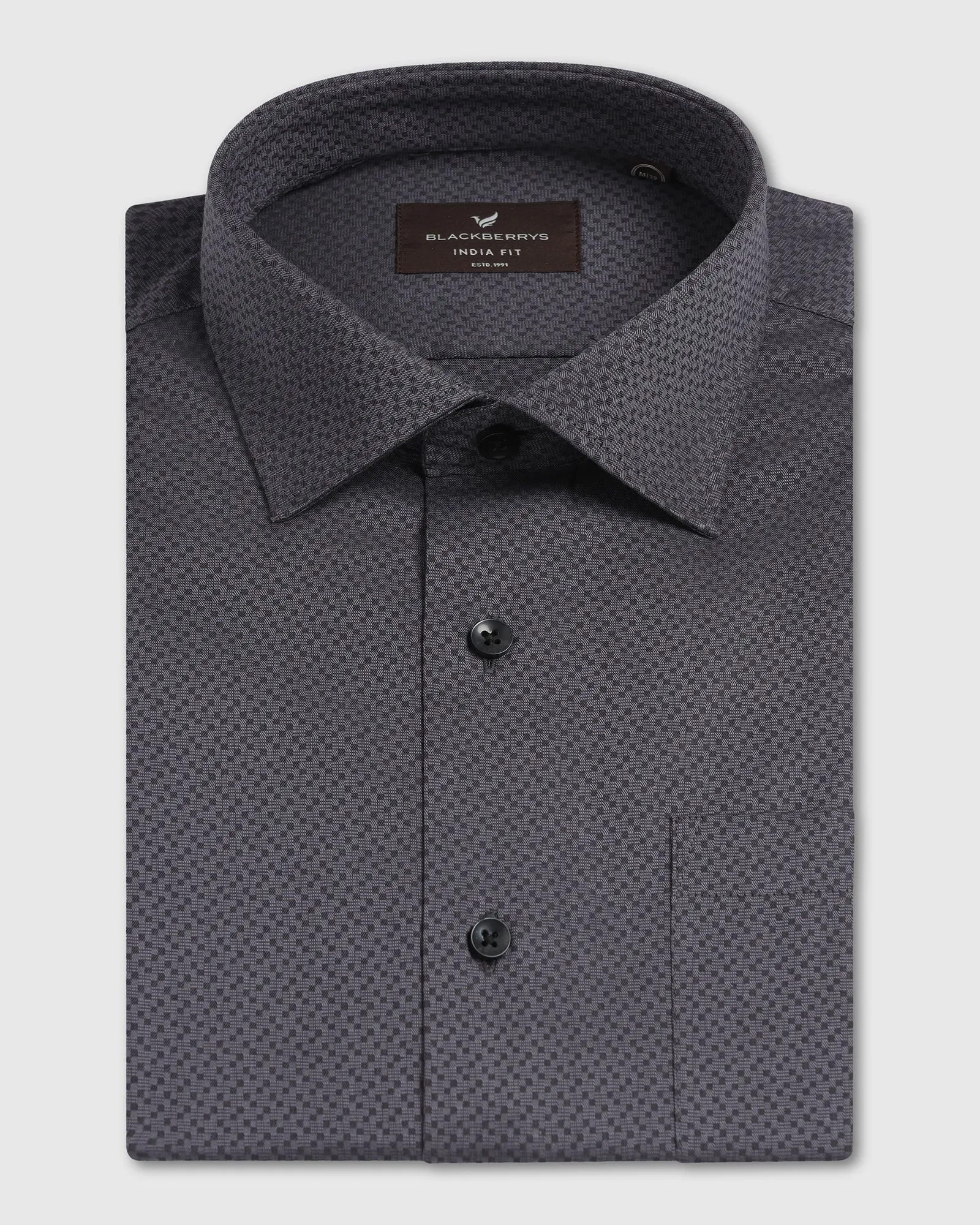 Charcoal Textured Shirt - Regard networking event Compact Fold Design