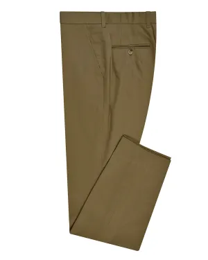 British Khaki Cotton Dress Pant Timeless Look
