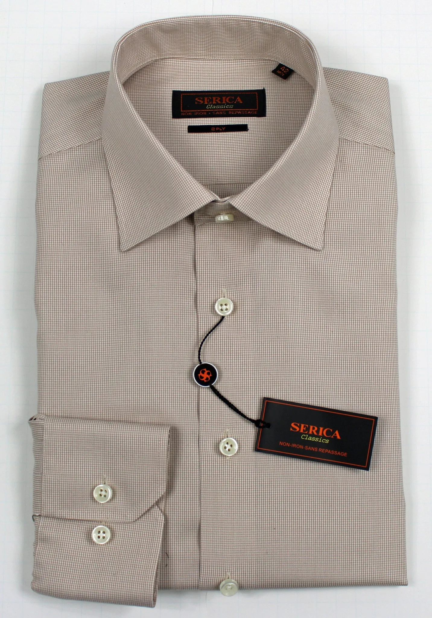 Heat resistant SERICA CLASSICS TAN MICRO GINGHAM Quick Drying